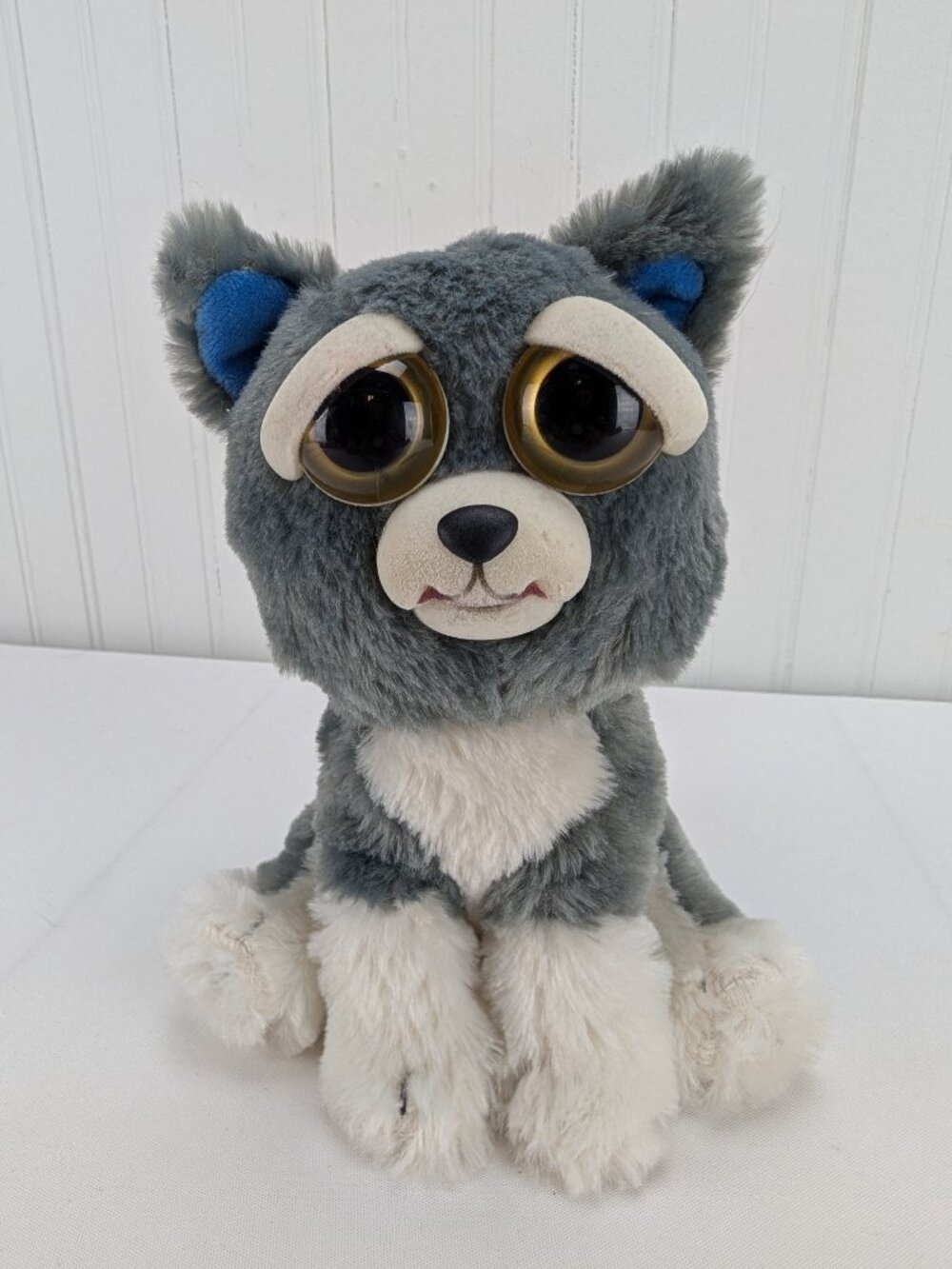 Feisty Pets Sammy Suckerpunch Gray Wolf Plush 9" Stuffed Animal Husky Dog 2017